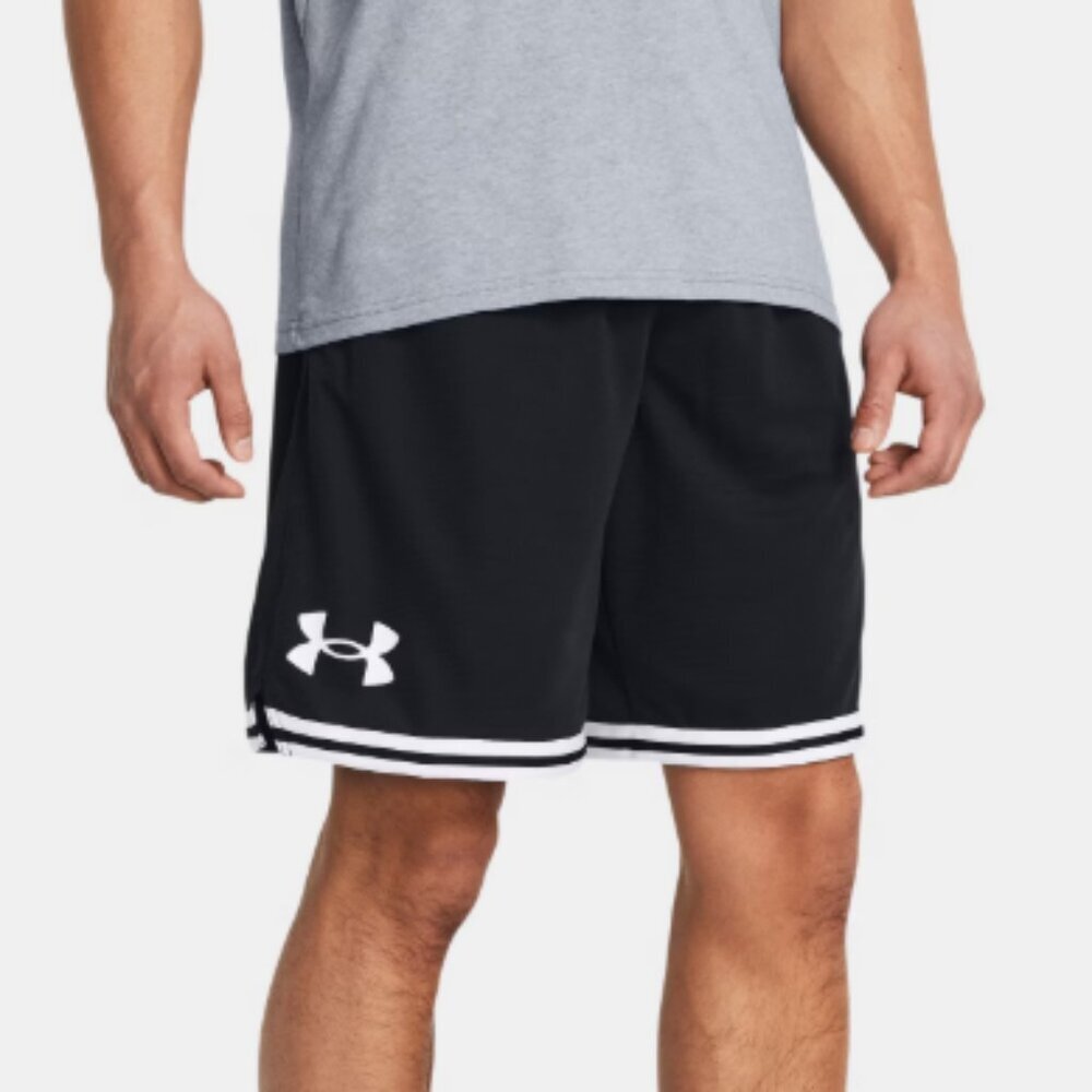 Under Armour Men's UA Perimeter 10" Shorts Black/White size Medium
